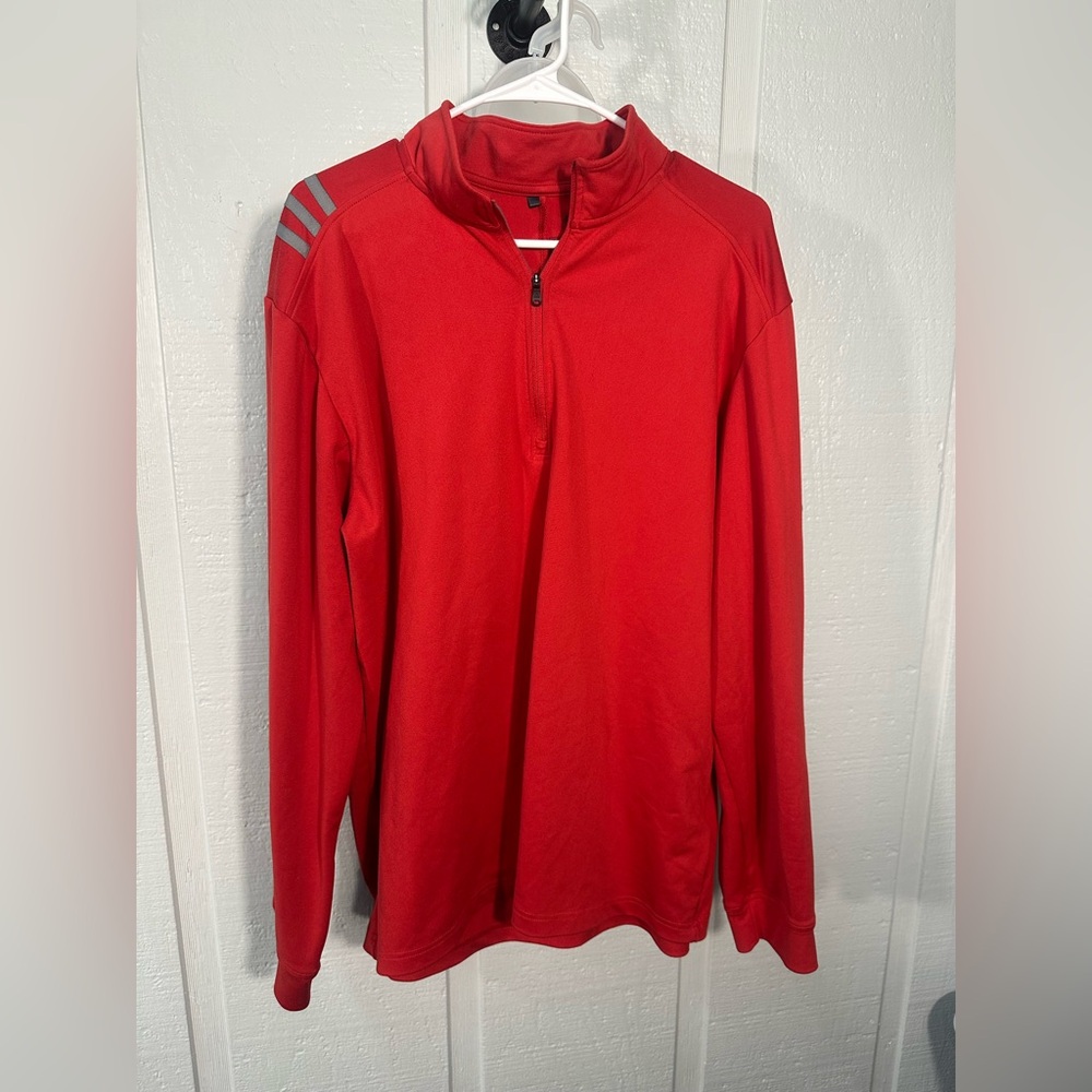 Adidas Red 1/4 Zip Pullover Size XL EUC